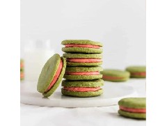 酥到掉渣的抹茶草莓曲奇！簡單又美味