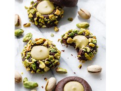 小巧又香濃的開心果巧克力曲奇！